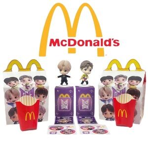 McDonald's Happy Meal TinyTAN Figure BTS‎ Jung Kook & RM K Pop Throwback Ed